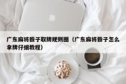 广东麻将骰子取牌规则图（广东麻将骰子怎么拿牌仔细教程）