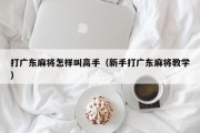 打广东麻将怎样叫高手（新手打广东麻将教学）