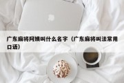 广东麻将阿姨叫什么名字（广东麻将叫法常用口语）
