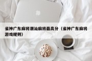 雀神广东麻将潮汕麻将最高分（雀神广东麻将游戏规则）