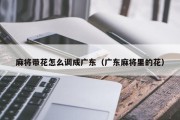 麻将带花怎么调成广东（广东麻将里的花）