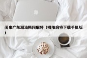 闲来广东潮汕揭阳麻将（揭阳麻将下载手机版）