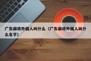 广东麻将外国人叫什么（广东麻将外国人叫什么名字）