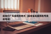 应城打广东麻将的地方（应城雀友麻将机专卖店电话）