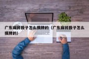 广东麻将骰子怎么摸牌的（广东麻将骰子怎么摸牌的）
