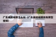 广东麻将胡牌怎么玩（广东麻将胡牌所有牌型视频）